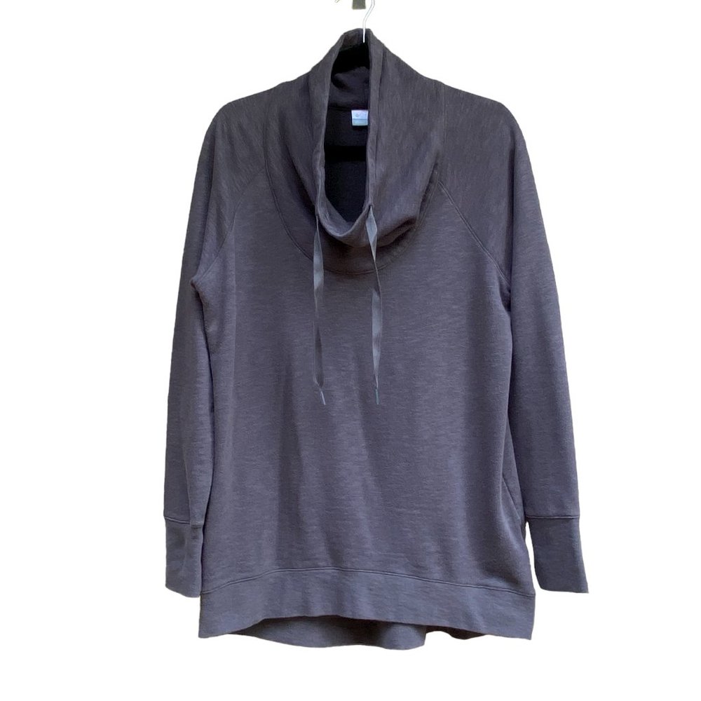 COLUMBIA Women’s Pullover Gray Cowl Neck Long Sleeve Size Latge